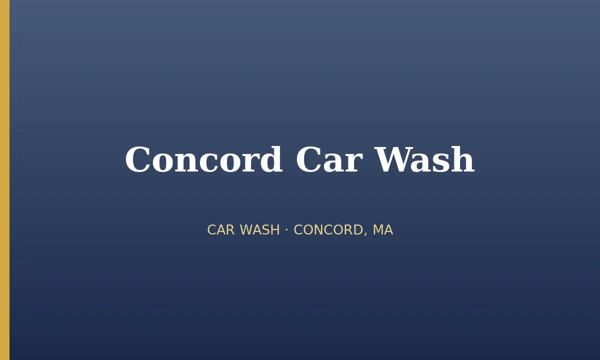 Concord Car Wash cover