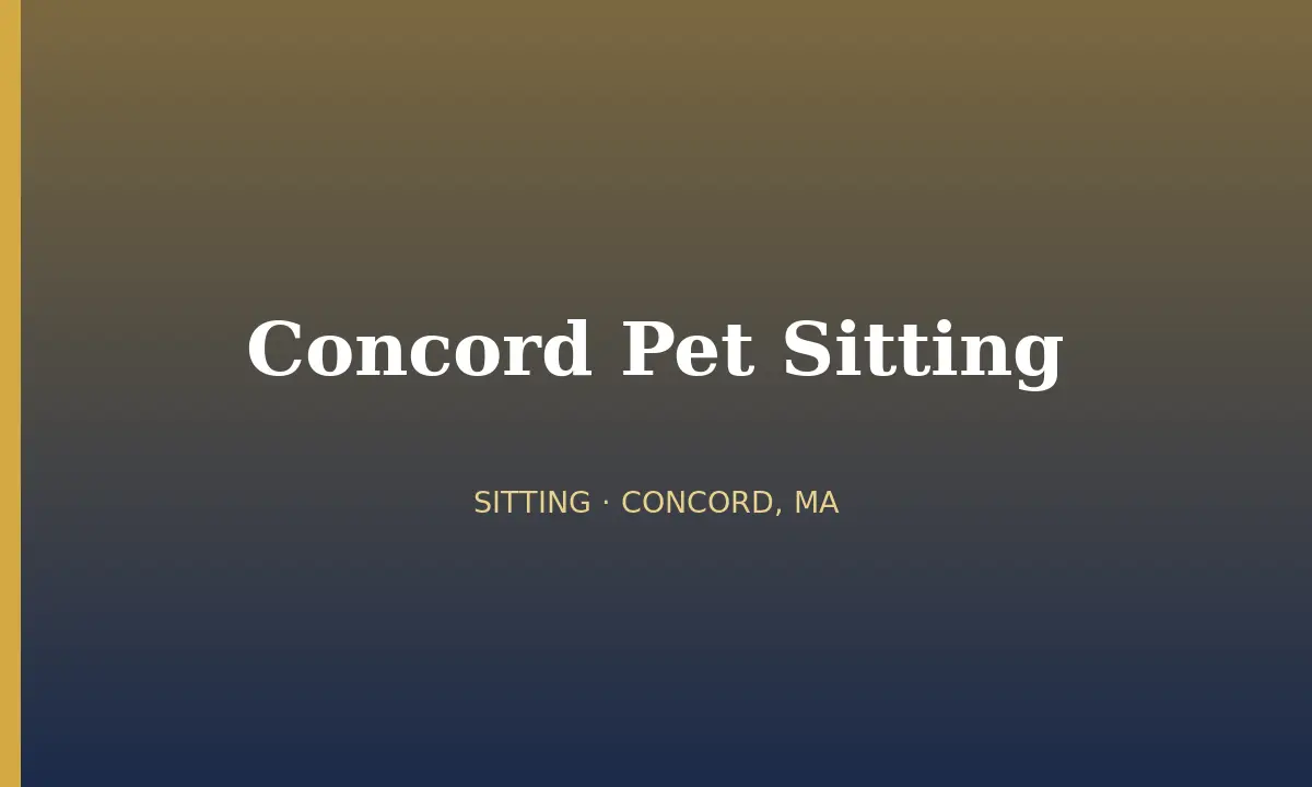 Concord Pet Sitting cover