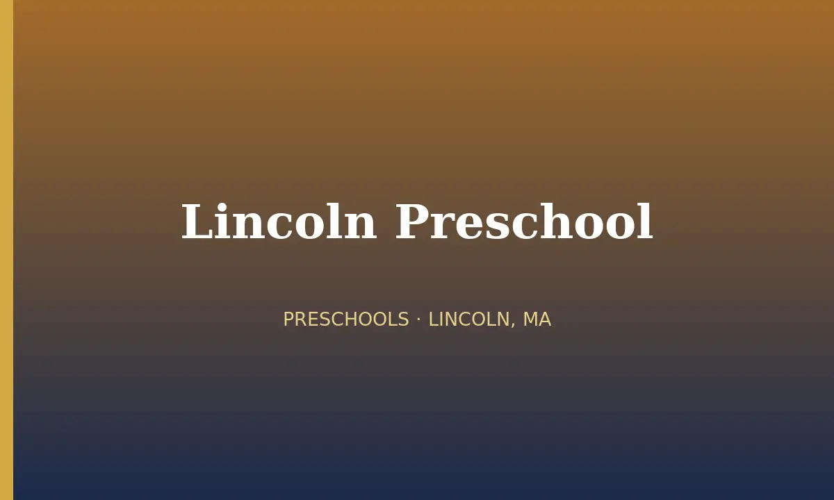 Lincoln Preschool cover