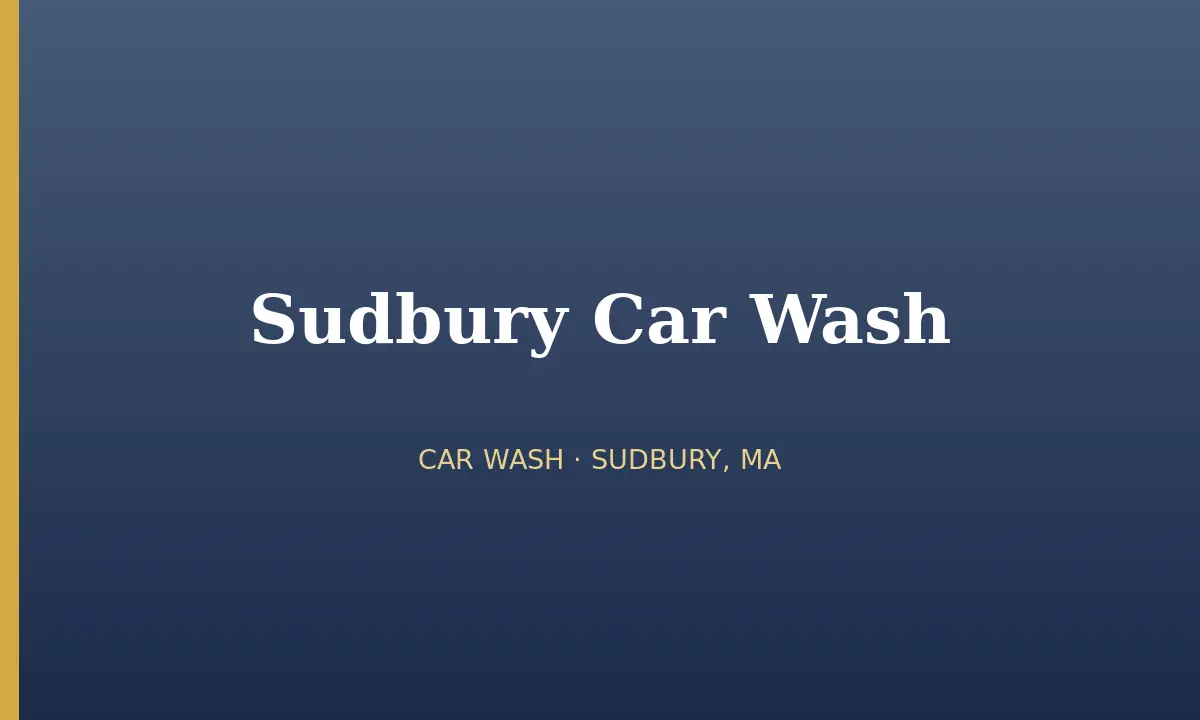 Sudbury Car Wash cover
