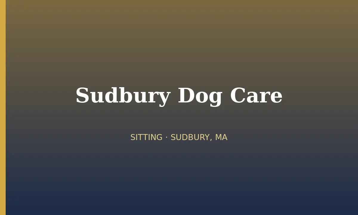 Sudbury Dog Care cover